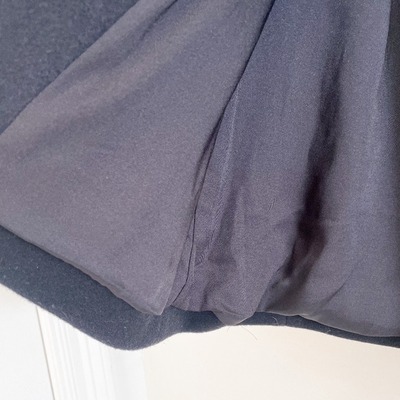 Vince Brushed Wool Blend Double Breasted Coat Black L NWT - Picture 11 of 13